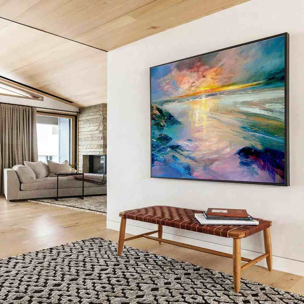 beach sunset coastal abstract design 5